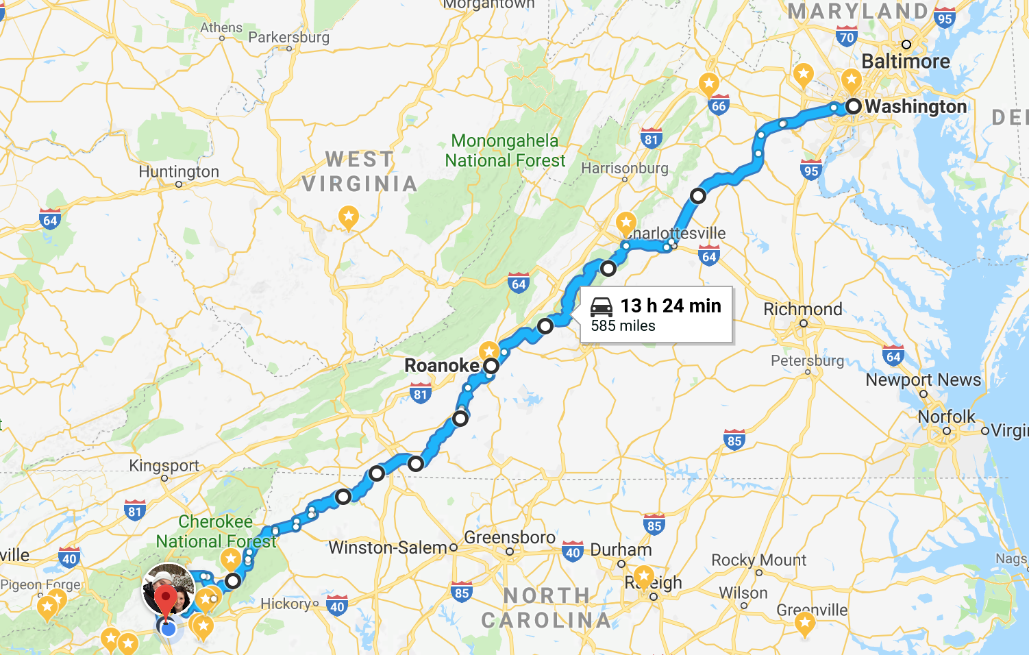 Blue Ridge Parkway Virginia Map Map   Screen Shot 2018 06 05 At 22.48.27 