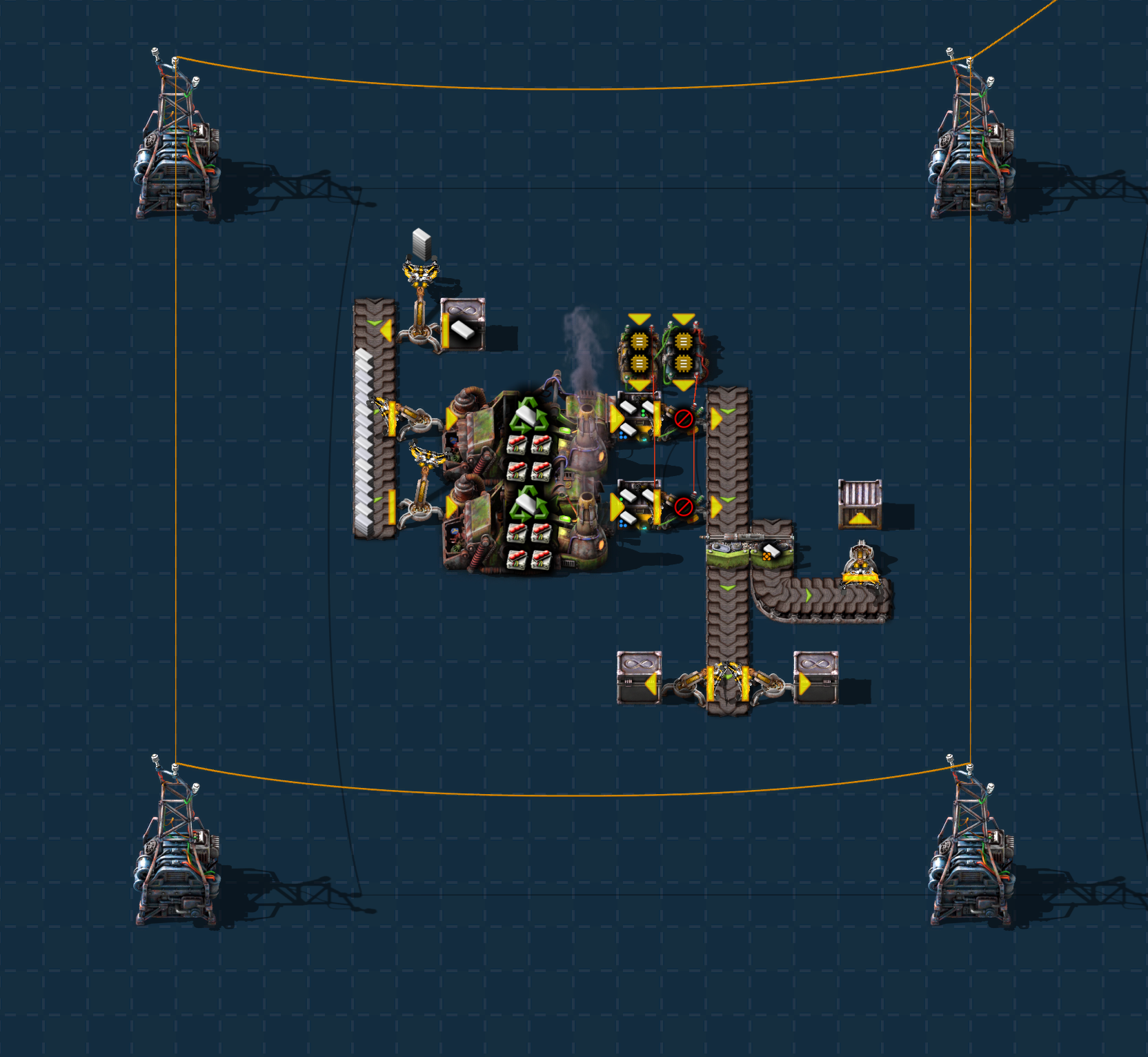 Factorio: Recycler Belt Stacking